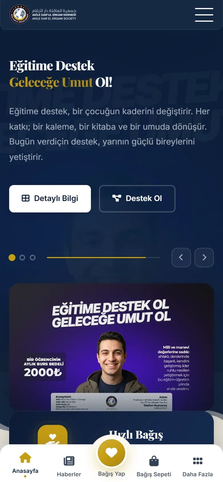 Akile Dar'ul Erkam Derneği mobil