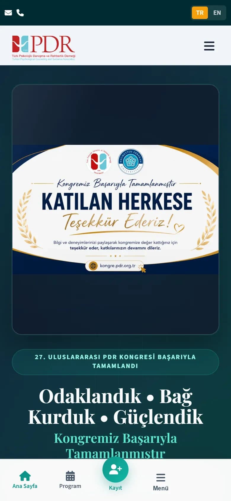 27. Uluslararası PDR Kongresi mobil