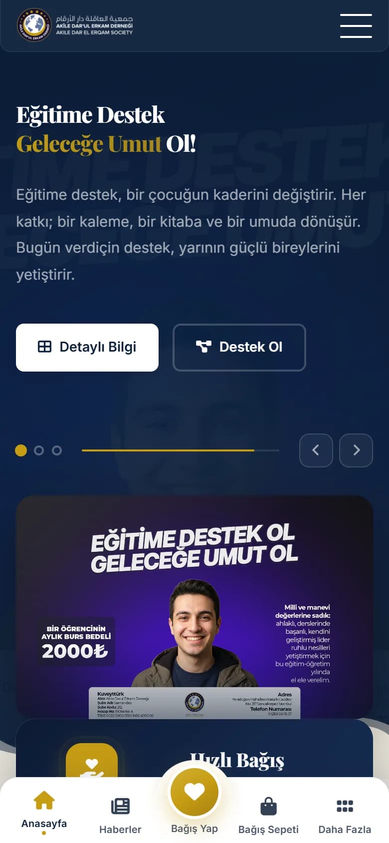 Akile Dar'ul Erkam Derneği mobil